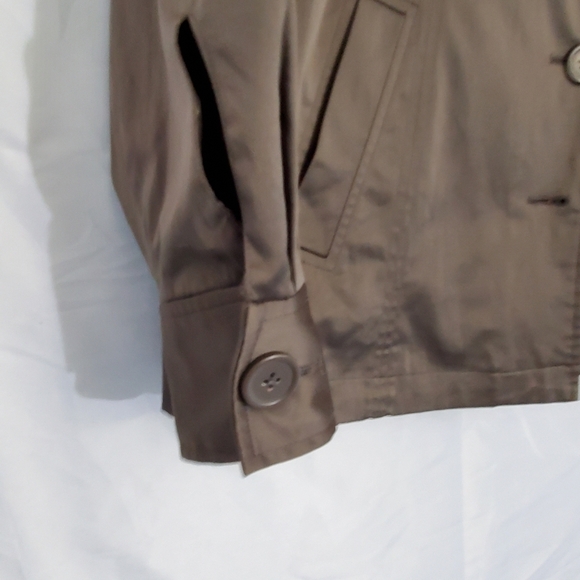 Linea Button Front Brown Jacket XL Women's Lined Notched Lapel Blazer Office - Picture 5 of 12